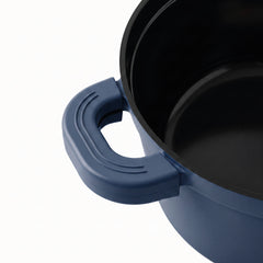 Batería Cocina Inducción Totem Apilable 4 Piezas Ø 22cm Antiadherente Cerámico Azul