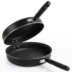 Sartén para Tortilla de Patatas Doble Inducción 24cm Antiadherente Negro