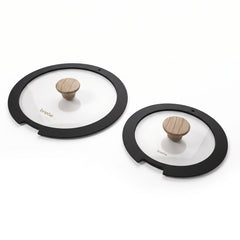 Batería Cocina Nordic Nest Inducción Cerámica Mango Extraíble Apilable 13 Piezas Negro