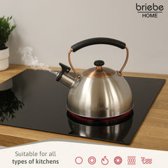 Tetera Classic 2.5L Inox/Bronce