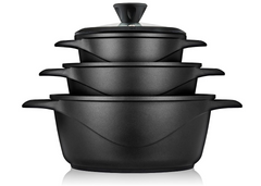 Batería Cocina Granitec Inducción 6 Piezas MGK18S