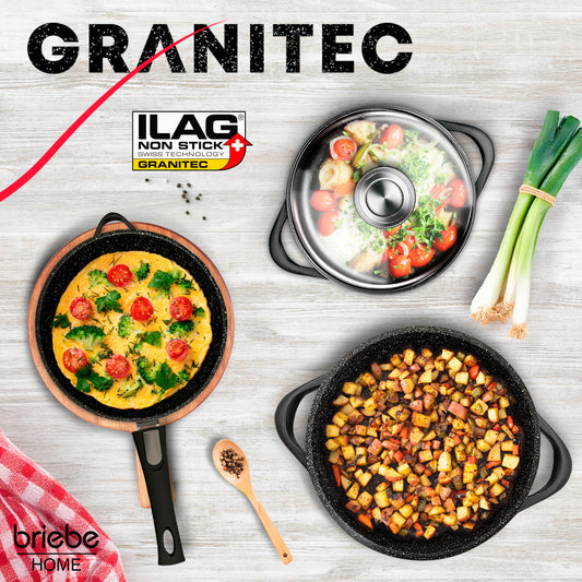 Batería Cocina Inducción + Juego Sartenes Granitec MGK1819