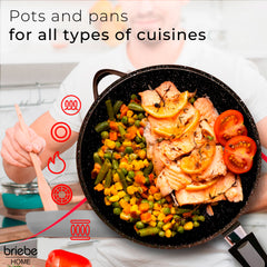 Batería Cocina Inducción + Juego Sartenes Granitec MGK1219