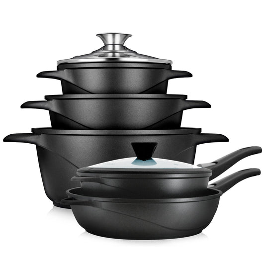 Batería Cocina Inducción + Juego Sartenes Granitec MGK1819