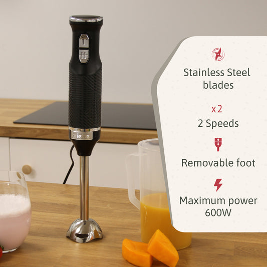 Batidora de Mano Elegance 600W Negra