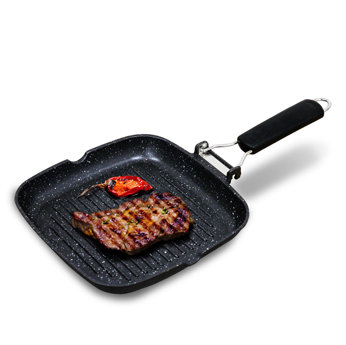 Grill Asador Ondulado Black Titanium 20x20cm
