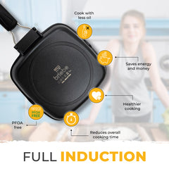 Grill Asador Ondulado Black Titanium 20x20cm