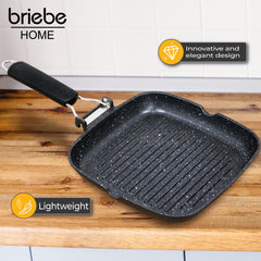 Grill Asador Ondulado Black Titanium 24x24cm