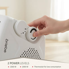 Calefactor Ventilador Eléctrico Portátil 2000W HT1181 Blanco