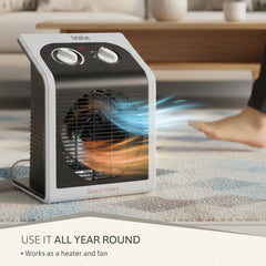 Calefactor Ventilador Eléctrico Portátil  2000W HT1182 Negro