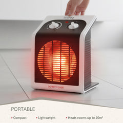 Calefactor Ventilador Eléctrico Portátil  2000W HT1182 Negro