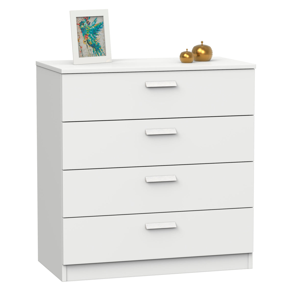 Cómoda Nova 4 Cajones 78x74x40 Blanco