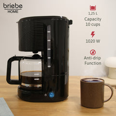 Set Cafetera+Espumador Elegance Negro