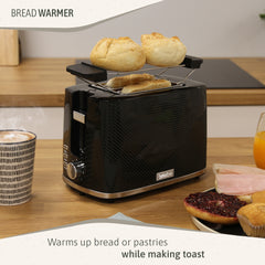 Set Tostador+Hervidor+Cafetera+Espumador Elegance Negro