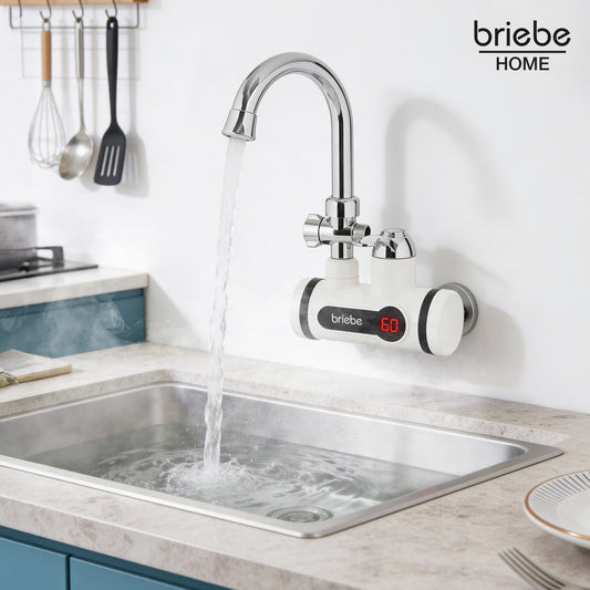 Grifo / Ducha Eléctrico Instantáneo de Pared para Baño Agua Caliente al Instante Indicador Temperatura Bajo Consumo