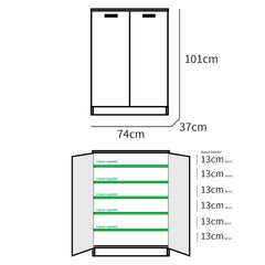 Armario Bajo Class con Estantes Blanco 101x74x36 cm