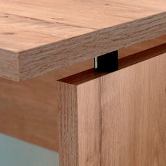 Mesa Zenith Despacho 76x120x68 cm Roble Gold/pivote negro