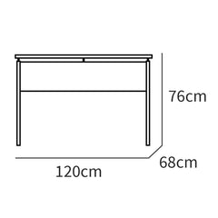 Mesa Zenith Despacho 76x120x68 cm Roble Gold/pivote negro