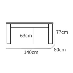 Mesa Opal Fija Salón 77x140x80 cm Cambrian