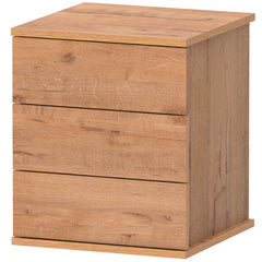 Mesita de Noche Serenade 3 Cajones 48.5x41x40 cm Roble gold