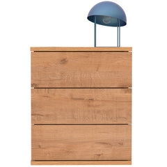 Mesita de Noche Serenade 3 Cajones 48.5x41x40 cm Roble gold