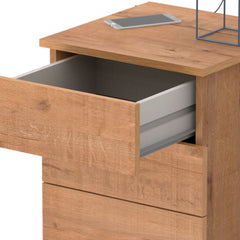 Mesita de Noche Serenade 3 Cajones 48.5x41x40 cm Roble gold