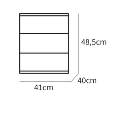 Mesita de Noche Serenade 3 Cajones 48.5x41x40 cm Cambrian
