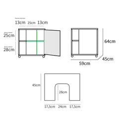 Mueble de Lavabo Esencia 64x59x45 cm Blanco alto brillo/Aurora