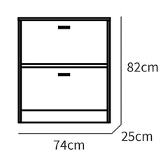 Zapatero Nova 2 Puertas 82x74x25 cm Blanco