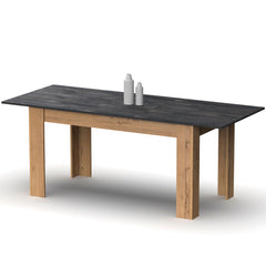 Mesa Opal extensible 77x140x80/77x195x80 Roble Gold/mármol