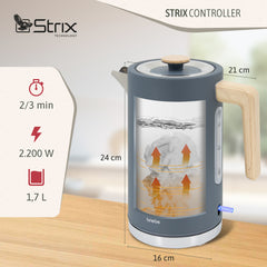 Hervidor de Agua Nordic Eléctrico 1.7L Gris