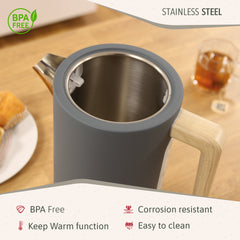 Set Nordic Tostador 2 rebanadas + Hervidor Gris