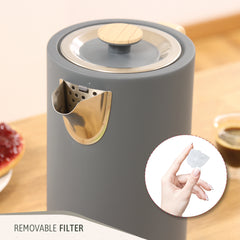 Hervidor de Agua Nordic Eléctrico 1.7L Gris