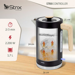 Hervidor de Agua Nordic Eléctrico 1.7L Negro