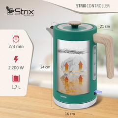 Hervidor de Agua Nordic Eléctrico 1.7L Verde