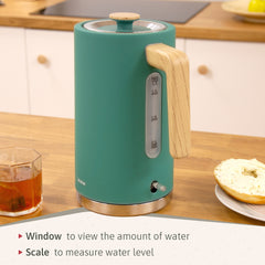 Hervidor de Agua Nordic Eléctrico 1.7L Verde