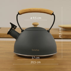 Set Nordic Tostador 2 rebanadas + Tetera Gris