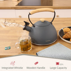 Set Nordic Tostador 2 rebanadas + Tetera Gris