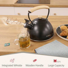 Set Nordic Tostador 2 rebanadas + Tetera Negro