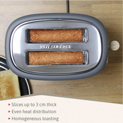 Tostador Nordic 2 rebanadas Gris
