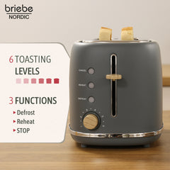 Tostador Nordic 2 rebanadas Gris