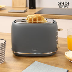 Set Nordic Tostador 2 rebanadas + Hervidor Gris