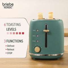 Set Nordic Tostador 2 rebanadas + Hervidor Verde