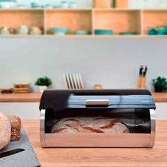 Set Metallic Panera + 3 Botes Negro/Inox