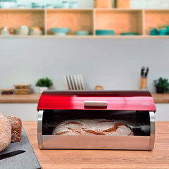 Set Metallic Panera + 3 Botes Rojo/Inox