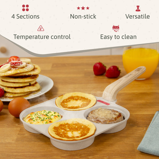 Sartén Inducción Tortitas 4 Huevos Fritos o Poché