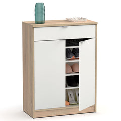 Zapatero Domus 2 Puertas Blanco alto brillo/cambrian 101x75x36 cm