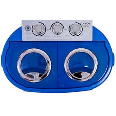 Mini Lavadora briebe Camp Portátil Camping con Centrifugado 3Kg Blanco/Azul