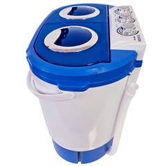 Mini Lavadora briebe Camp Portátil Camping con Centrifugado 3Kg Blanco/Azul